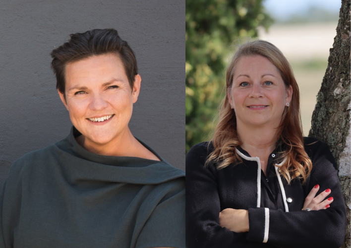 Porträttbilder på Helena Collin och Cecilia Hunnerhage Sandgren