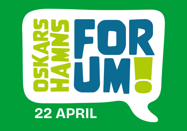 Logga för Oskarshamnsforum med texten 22 april 