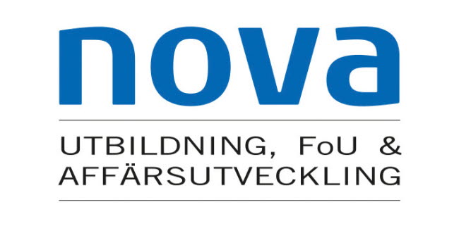 Nova - Utbildning, FoU och Affärsutveckling, logotyyp.