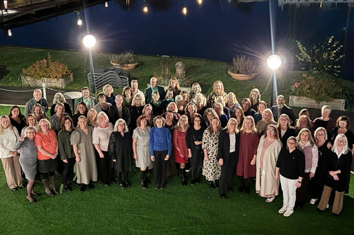 Gruppbildpå hedersgåvomottagare som var med på middagen.