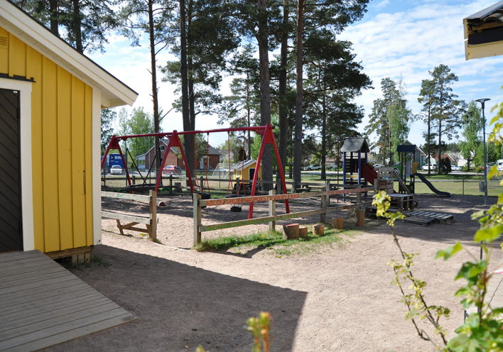 Lekplatsen på förskolan.