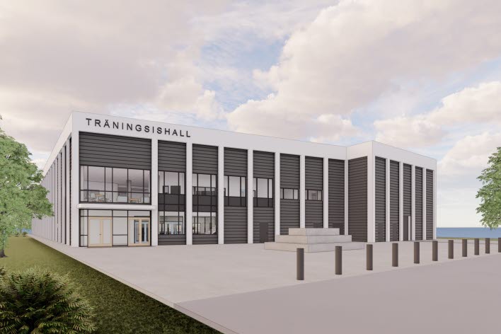 Ritning träningsishall 