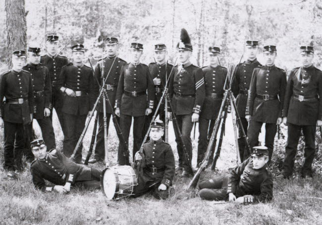 Axel Peterson under militärtjänsten.