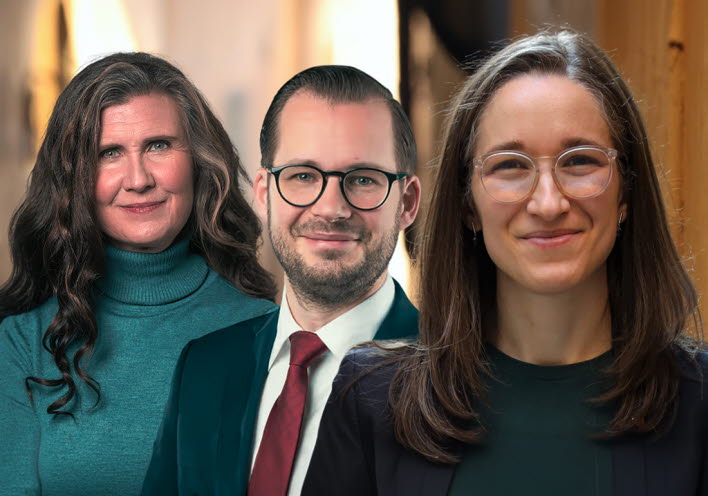 Märta Stenevi Wallin, Mattias Bäckström Johansson (SD) och Laila Naraghi (S).