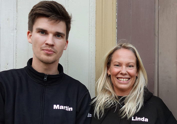 Ungdomscoacherna Martin och Linda.